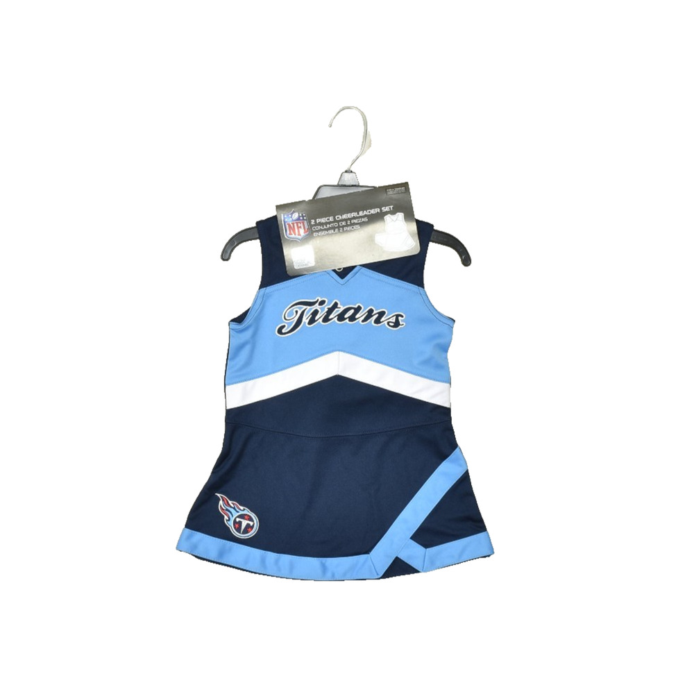 NFL Team Apparel Girl's 2-Piece Cheerleader Set Titans Blue Size 2T NEW